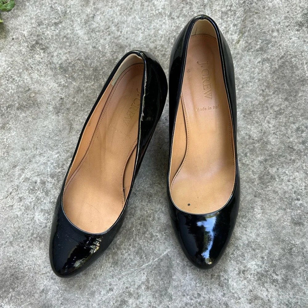 J. Crew Sylvia Patent Leather Wedges